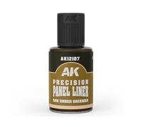 AK Interactive AK Weathering Precision Panel Liner AK12107 RAW Umber Greenish 30ml