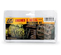 AK Weathering Set AK087 Engines and Metal Weathering (5x35ml)