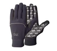 AK Xtreme Polar Flexi Winter Equestrian Horse Riding Gloves for Women & Men - Thermal, Non-Slip, Windproof, Touchscreen Gloves AKRS-6620 (Black/Silver, L)