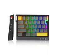 AK029 Wired One-Handed RGB Mechanical Gaming Keypad, 29 Keys, 0.01mm Adjustable Magnetic Glacier Switches, 8KHz Polling Rate, Hot-Swappable, Ergonomic, for FPS/MOBA/Racing Games (Black Gray)