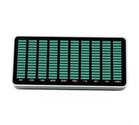 AK1016 Audio Spectrum Analyzer with 10x16 Display, 50Hz-20KHz Frequency Range, 3.5mm AUX and MIC Input for Music Level and Audio(Green Light)