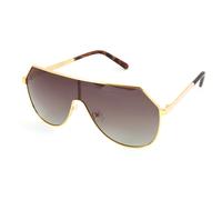 AK17158 02 Unisex Outlet sunglasses Metal Gold Brown Mask Polarized Shaded