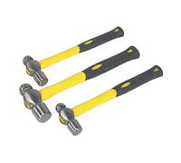 Sealey Ball Pein Hammer Set AK2031, 3-Piece, Fibreglass Shaft