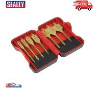AK3707FW Sealey Flat Wood Drill Bit Set 7PC -1/4InHex Shank