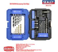 Sealey AK3735 Drill & Bit Accessory Set 35Pc