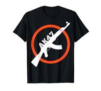 AK47 KALASHNIKOV RIFLE ORANGE CIRCLE MODERN STYLE T-Shirt