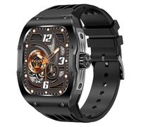 AK69 Fashion Smart Watch 1.95inch Amolde Screen Bluetooth Call Rotary Button Men Sport Fitness Tracker Smartwatch (Black)
