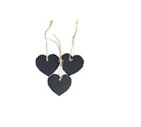 AKA® 100PCS Christmas Kraft Paper Gift Tags Price Wedding Scallop Label Blank Luggage (Heart-Black)