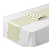 AKA 12"x 108" (Inch) Satin Table Runners Chair Swags Wedding Party Table Decoration (Ivory)