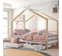 AKA 3FT Single Bed Frames Toddler Beds Storage Underneath in White AKA White Single