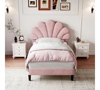 AKA 3ft Single Upholstered Velvet Bed Frame in Pink AKA Pink Single