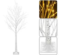 AKA 4ft Birch Tree Christmas Decoration Pre Lit Warm White LED Xmas AKA White