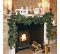 AKA 9ft Christmas Garland Decorations Fireplace Artificial Wreath 220Tips in Green | Size: 270 cm x 35 cm AKA Green 270 cm x 35 cm