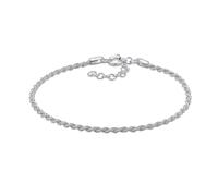 AKA Gioielli® - 925 Sterling Silver Rhodium Bracelet Women Men - 2 mm Rope Chain - 7.5 inch