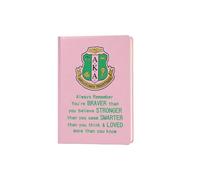 AKA Journal,Inspirational "Always Remember" Quote Notebook,Pink Leather Diary AKA Sorority Gifts for Women Campus Writing Companion Sorority Note Book for Meetings, Notes, School, Business,Greek Life