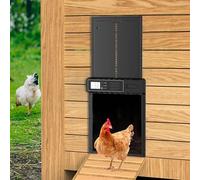 Aka & Lou Electric Chicken Coop Door with Timer and Manual Programmable LCD Screen. Automatic Chicken Coop Door with Battery Operated Large Heavy Duty