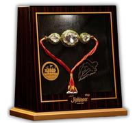 AKAAL SAHAI LEGACIES Koh-I-Noor Armlet Replica, 18k Gold Plated, LED Case | Hand-crafted brass armlet with authentic enamelling and cut glass crystal, in a polished wooden case with rechargeable LED.