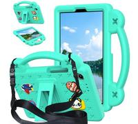 AKABEILA Compatible with Lenovo Tab One 2025 8.7 inch Tablet Case, Kids Friendly Universal Lightweight Shockproof Protective Case with Shoulder Strap & Stand Handle Mint Green