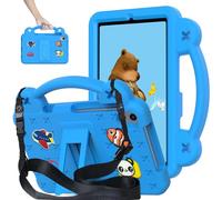 AKABEILA Compatible with Samsung Galaxy Tab A 8.4(2020)/Huawei MatePad T8 8.0(2020)/MediaPad M5 Lite 8/MediaPad M6 8.4(2019) Tablet Case, Shoulder Strap & Stand Handle for Girl Kid Gift Sky Blue