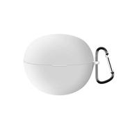 AKABEILA Skin Case Compatible with HUAWEI FreeClip Case Soft Liquid Silicone Wireless Charging Case with Carabiner Shockproof Earphone Case Cover LED Visible