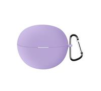 AKABEILA Skin Case Compatible with HUAWEI FreeClip Case Soft Liquid Silicone Wireless Charging Case with Carabiner Shockproof Earphone Case Cover LED Visible