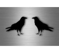 Akacha 2x sticker car decal biker tuning viking ravn odin crow pagan wiccan gothic r4