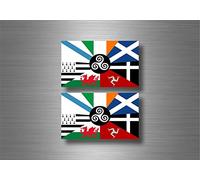 Akacha 2x sticker car tuning celtic nations european ireland scotland wales brittany
