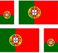 Akacha 4 x Portugal Flag Stickers for Car, Motorcycle, Suitcase, Laptop