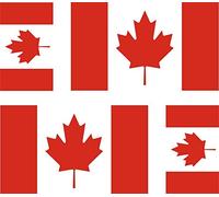 Akacha 4x Canadian Flag Stickers for Car/Motorcycle/Suitcase/Laptop