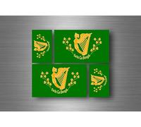Akacha 4x sticker flag car biker decal vinyl adhesive erin go brach bragh ireland