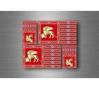 Akacha 4x sticker flag car motorcycle decal bumper vinyl adhesive republic of venice