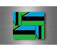 Akacha 4x sticker flag car motorcycle decal bumper vinyl adhesive zanzibar tanzania