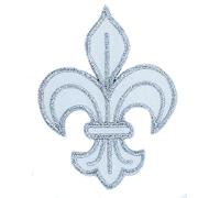 Akacha Embroidered Patch Iron-On Patch royaliste Louis XVI White Lily Flower
