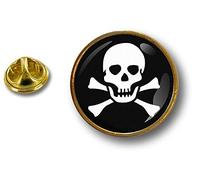 Akacha pins pin's Flag Badge Lapel hat Button Pirate Jack Rackham Jolly Roger Biker