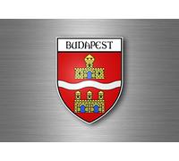 Akacha Sticker decal souvenir car coat of arms shield city flag budapest hungary