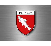 Akacha Sticker decal souvenir car coat of arms shield crest city france flag annecy