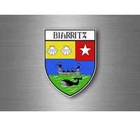 Akacha Sticker decal souvenir car coat of arms shield crest city france flag biarritz