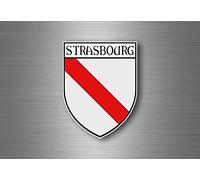 Akacha Sticker decal souvenir car coat of arms shield crest city france flag strasbourg