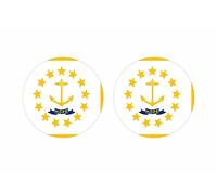 Akachafactory 2 x Rhode Island USA Flag Stickers