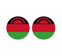 Akachafactory 2 x Round Cockade Sticker Malawi Flag