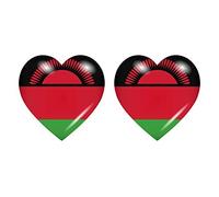 Akachafactory 2x Sticker flag vinyl country heart MAL malawi