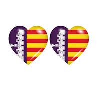 Akachafactory 2x Sticker flag vinyl country heart mallorca