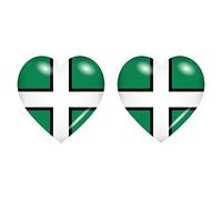 Akachafactory 2x Sticker flag vinyl country heart uk county devon
