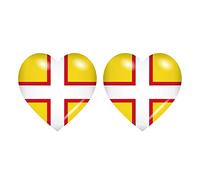 Akachafactory 2x Sticker flag vinyl country heart uk county dorset