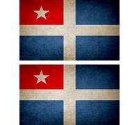 Akachafactory 2x Sticker flag vinyl country vintage crete islands