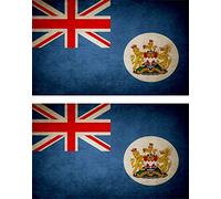 Akachafactory 2x Sticker flag vinyl country vintage HK hong kong old
