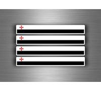 Akachafactory 4 x Sticker Car Motorcycle Stripes Flag Tuning Templar Knight