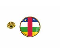 Akachafactory Central African Republic Flag Pin Badge Round