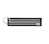 Akachafactory Keychain key ring tags fabric motorcycles car biker cute flag brittany