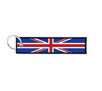 Akachafactory Keychain key ring tags fabric motorcycles car biker cute flag uk union jack